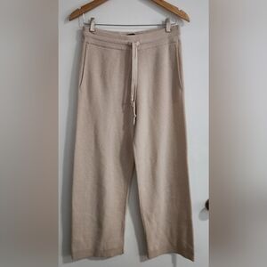 Vineyard Vines Pants Women XS Oat Cashmere Wide Leg Pull On Knit